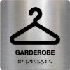 taktile skilter garderobe børstet alu panel