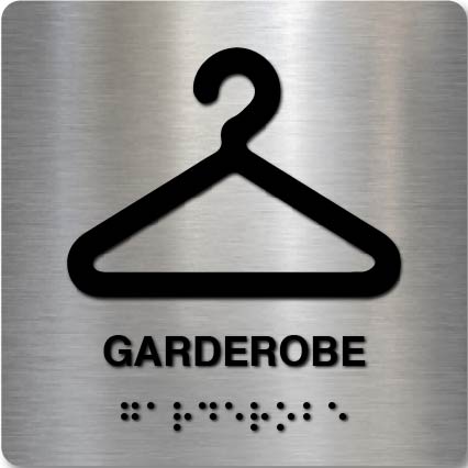 taktile skilter garderobe børstet alu panel