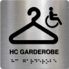 Taktile skilter - HC Garderobe - Børstet Alu Panel