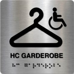 Taktile skilter - HC Garderobe - Børstet Alu Panel