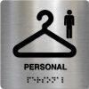 Taktile skilter - Personal Garderobe Herre - Børstet Alu Panel