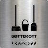 Taktile skilt - Bøttekott - Børstet Alu Panel