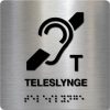 Taktilt skilt - Teleslynge - Børstet Alu Panel