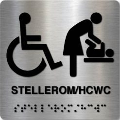 Taktile skilter - Stellerom/HCWC - Børstet Alu Panel