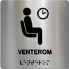 Taktilt skilt - Venterom - Børstet Alu Panel