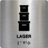 Taktilt skilt - Lager - Børstet Alu Panel