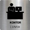 Taktilt skilt - Kontor - Børstet Alu Panel