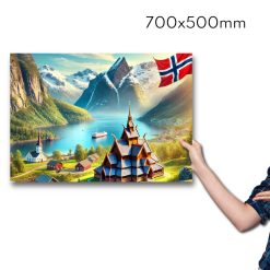 Trykk med din egen fil - 700x500mm Liggende