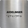 Taktilt skilt - Avdelinger - Børstet Alu Panel