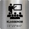 Taktilt skilt - Klasserom - Børstet Alu Panel