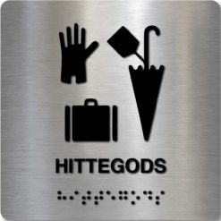 Taktilt skilt - Hittegods - Børstet Alu Panel