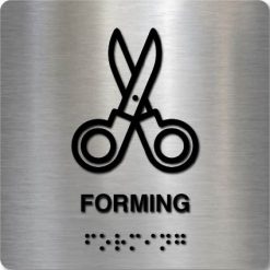 Taktilt skilt - Forming - Børstet Alu Panel