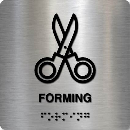 Taktilt skilt - Forming - Børstet Alu Panel