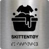 Taktilt skilt - Skittentøy - Børstet Alu Panel