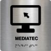 Taktilt skilt - Mediatec - Børstet Alu Panel