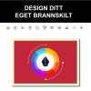 brannskilt med ditt eget design liggende format