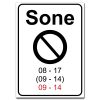 sone med symbol parkeringsforbud til klokkeslett