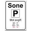 Sone mot avgift - Klokkeslett mandag til søndag