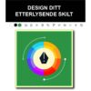 etterlysende skilt med ditt eget design kvadratisk format