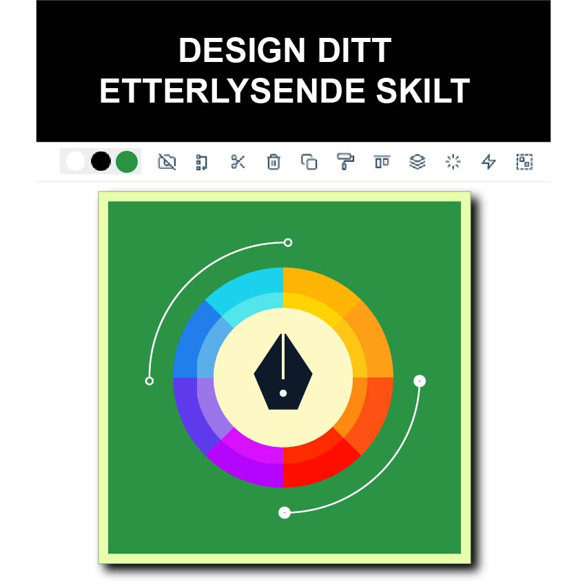etterlysende skilt med ditt eget design kvadratisk format