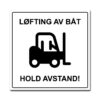 løfting av båt hold avstand 50x50