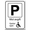 parkering mot avgift hc med p