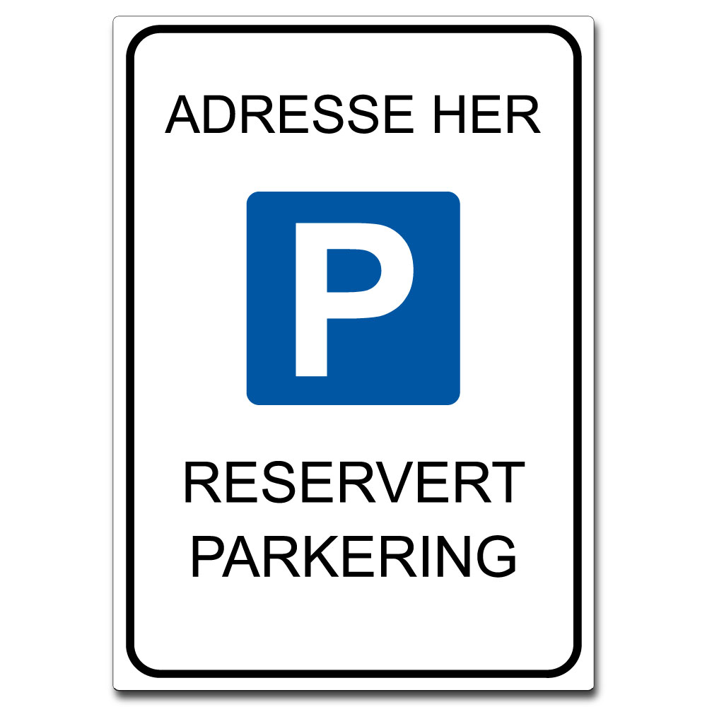 reservert parkering med egen adresse blå p