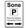 sone med pil høyre og venstre reservert leietaker