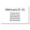postkasseskilt – gravert – bofellesskap 94x58mm