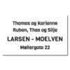 postkasseskilt – gravert – foreldre og barn 94x58mm
