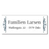 postkasseskilt gravert ornament 78x32mm