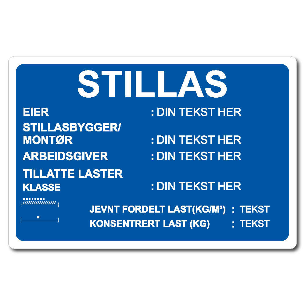 byggeplass skilt stillas
