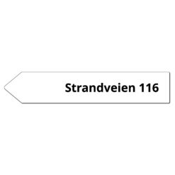 gatenavn skilt konturskjært pilskilt venstre